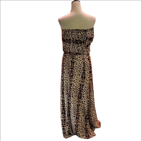 "Absolutely Love It" brand Bandeau Maxi Dress Animal Print Women size 1X - Picture 3 of 7